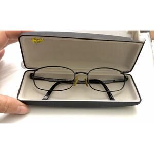 SG SG927 Black N 3N 55-18-140 Metal Eyeglass Frames (no lenses) w. Hard Case